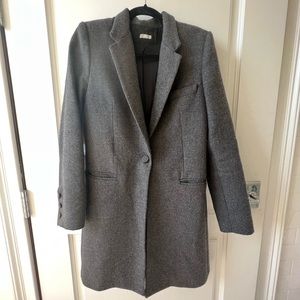 Reformation single breasted blazer midi length coat